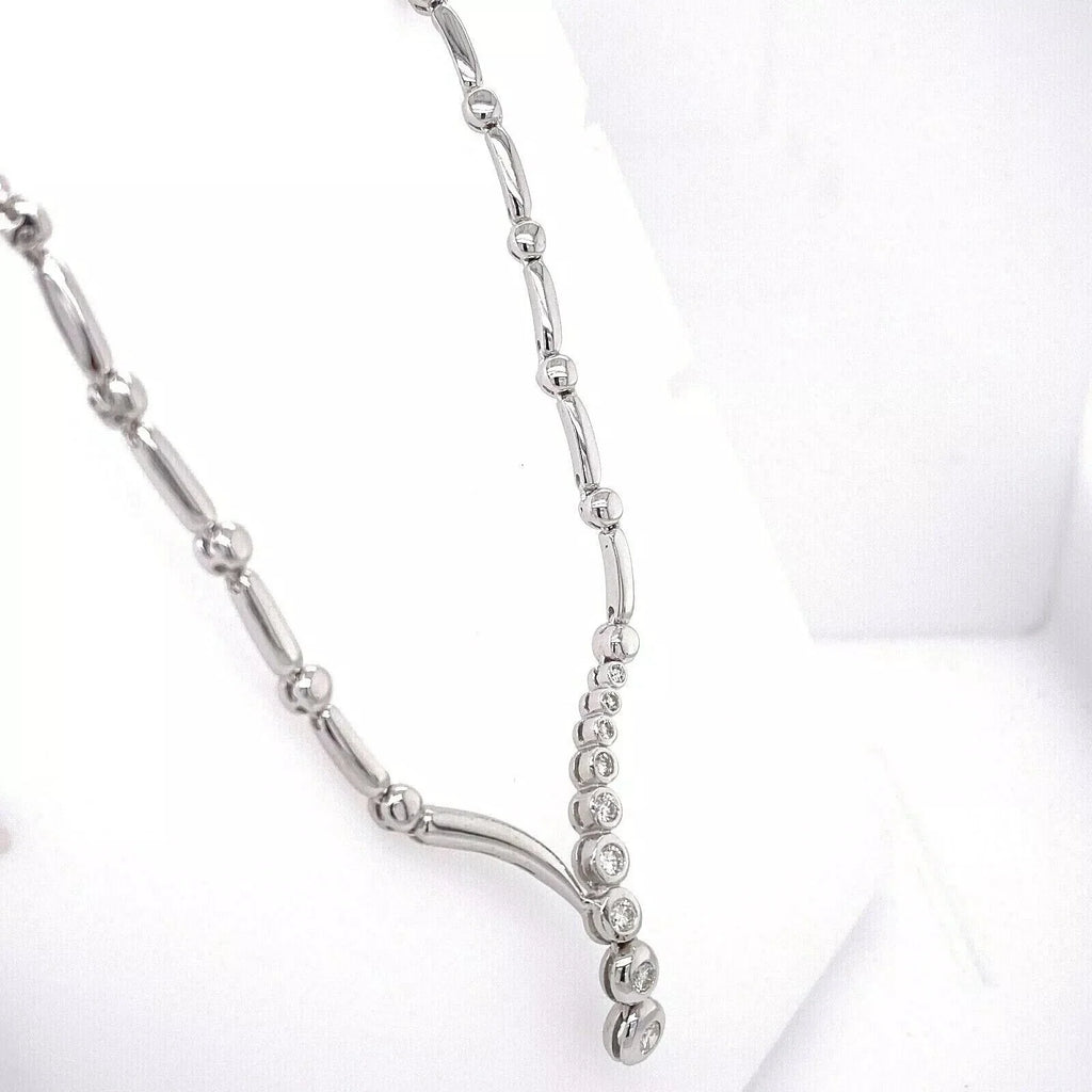 18k White Gold 1.00 Ct Diamond LAdies Necklace, 23.9gm, S105705