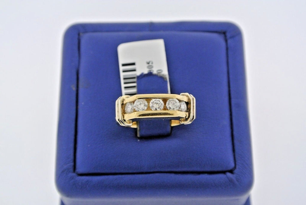 14k Yellow Gold 0.75 CT Diamond Men's Band, 7.5gm, Size 6.5