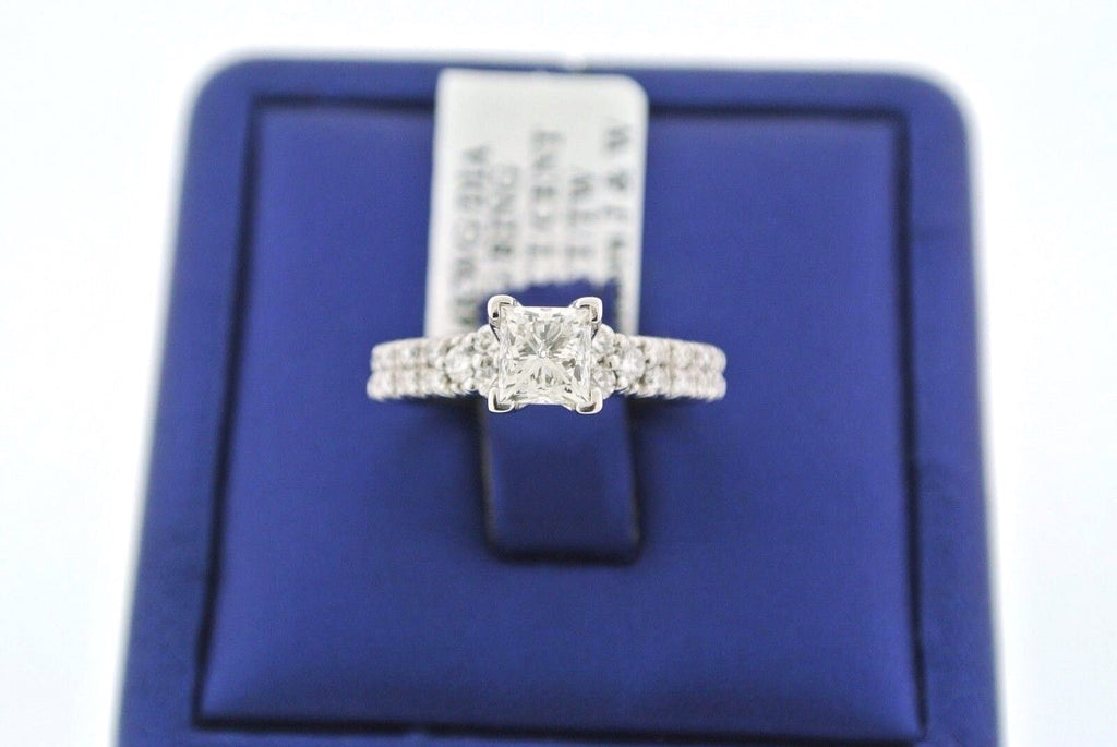 14k White Gold 1.00 CT Diamond Engagement Ring, 3.1gm