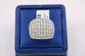 18k White Gold 4.50 CT Channel Set Diamond Ring, 18gm, Size 7.76