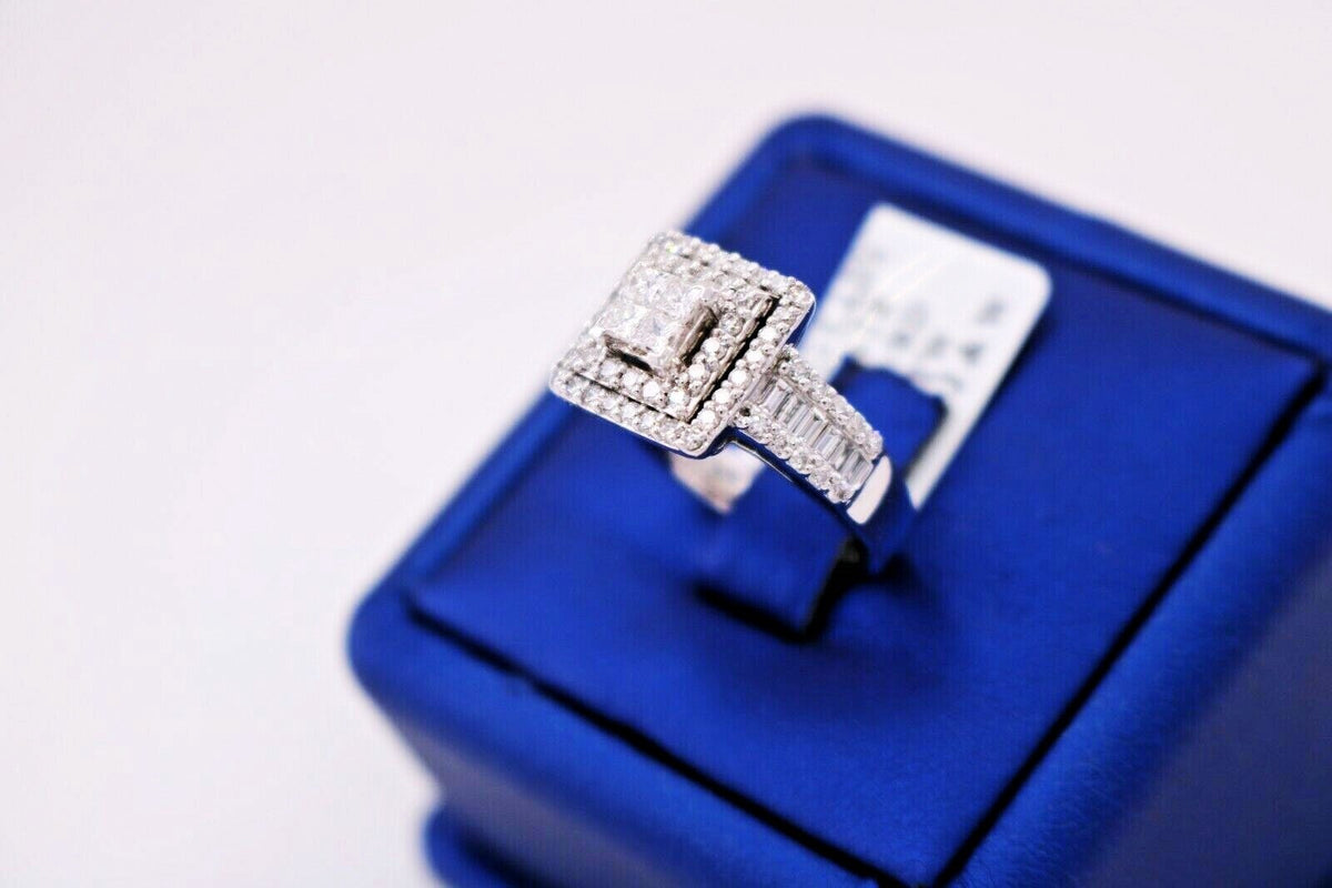 14k White Gold 1.00 CT Diamond Ladies Band, 3.7gm, Size 6