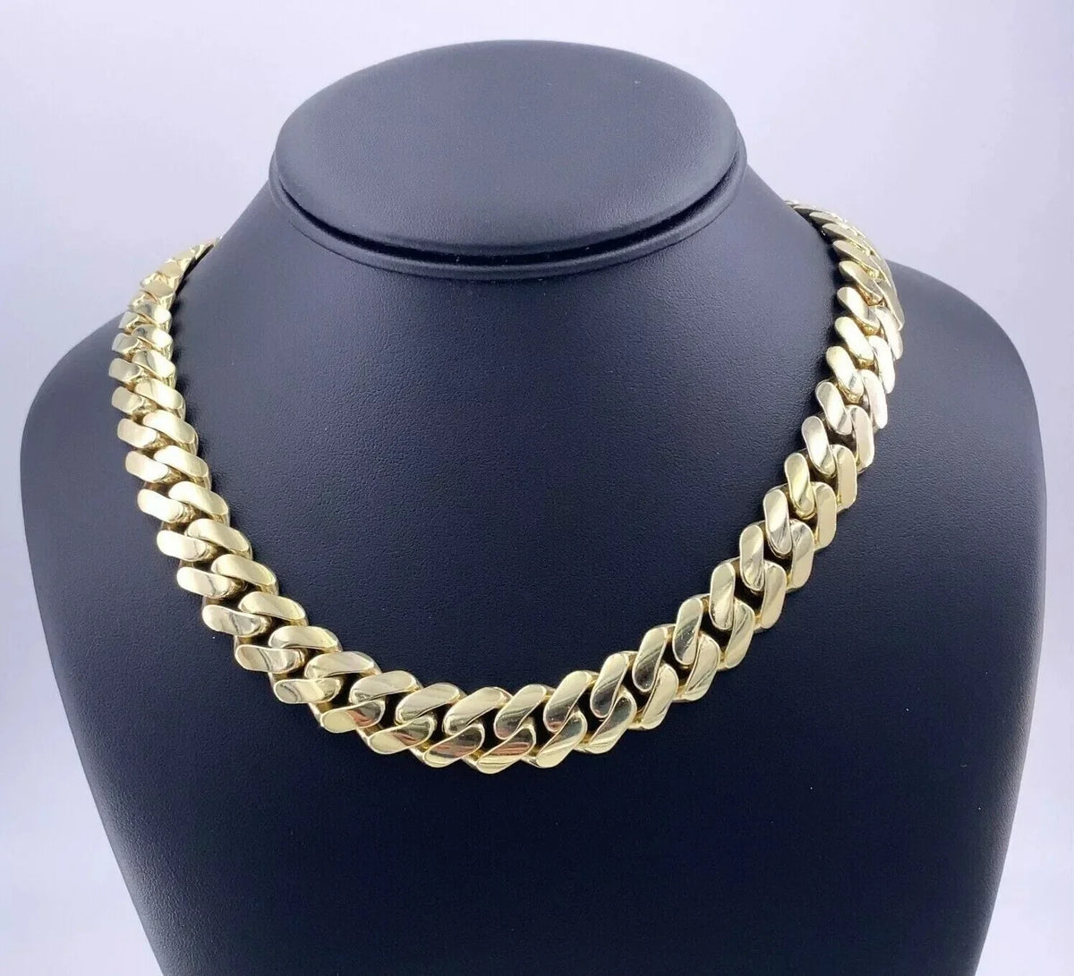 10k Yellow Gold Miami Cuban Link Chain necklace, 22", 194.5g, 12mm, S106643