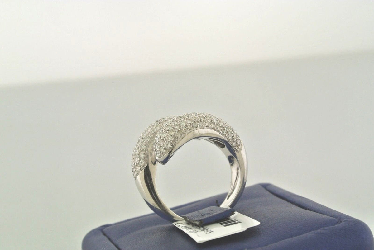 Fancy 18k White Gold 2.15 CT Diamond Ladies Ring, 12.4gm, Size 8