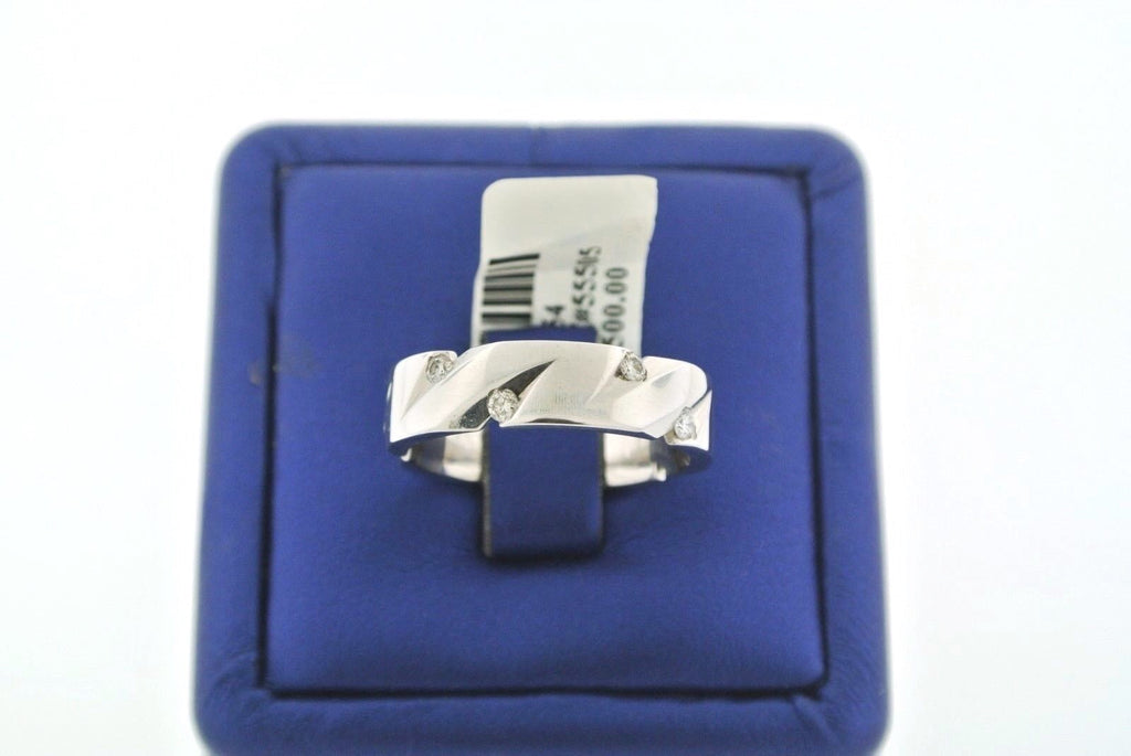 14K WHITE GOLD WITH 0.50 CT DIAMOND WEDDING ETERNITY BAND SIZE 9 WEIGHT 9 GM