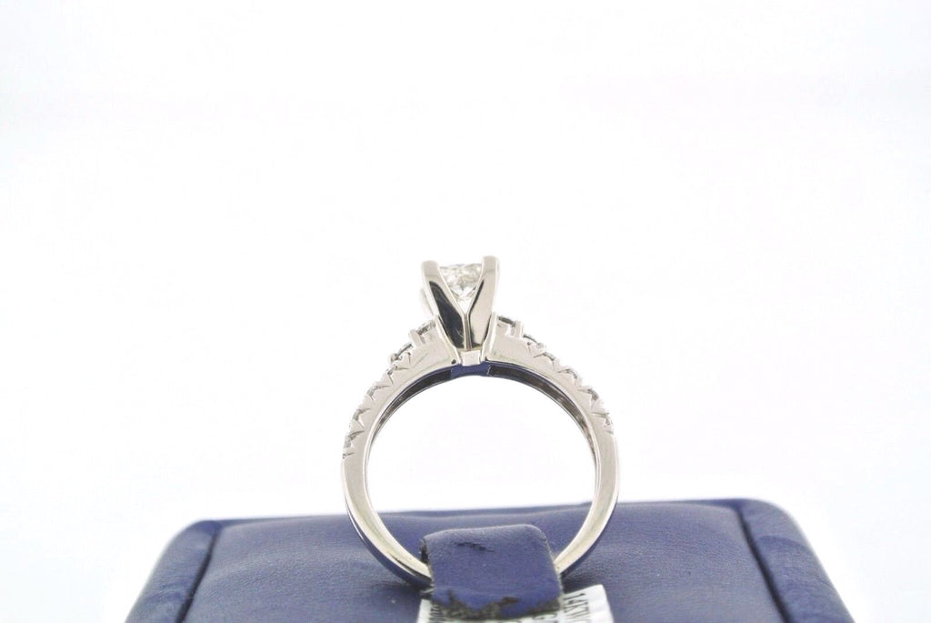 14k White Gold 1.00 CT Diamond Engagement Ring, 3.1gm