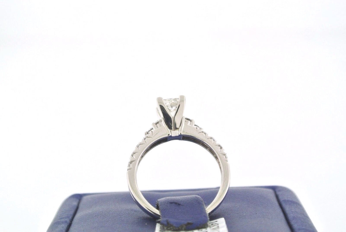 14k White Gold 1.00 CT Diamond Engagement Ring, 3.1gm