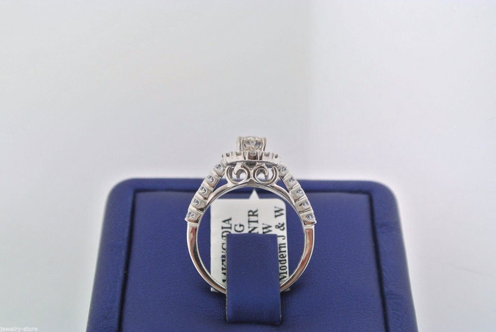 Round Halo Design 14kt W.G. 1.25 CT Diamond Engagement Ring 3.8gm