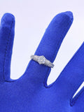 14k White Gold 1.60 CT Diamond Engagement Ring, 3.9gm, Size 6.25