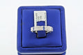 14k White Gold 1.25 CT Sapphire & Diamond Band, 4gm